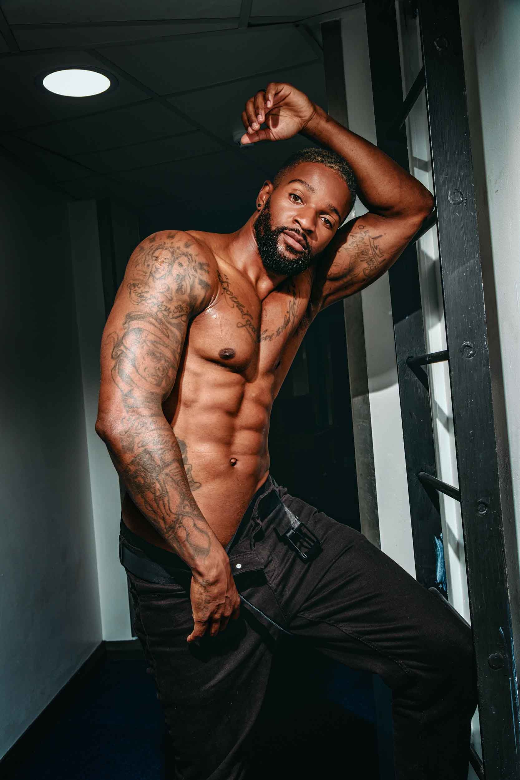 male strippers from the Dreamboys tour Jovan Rumble